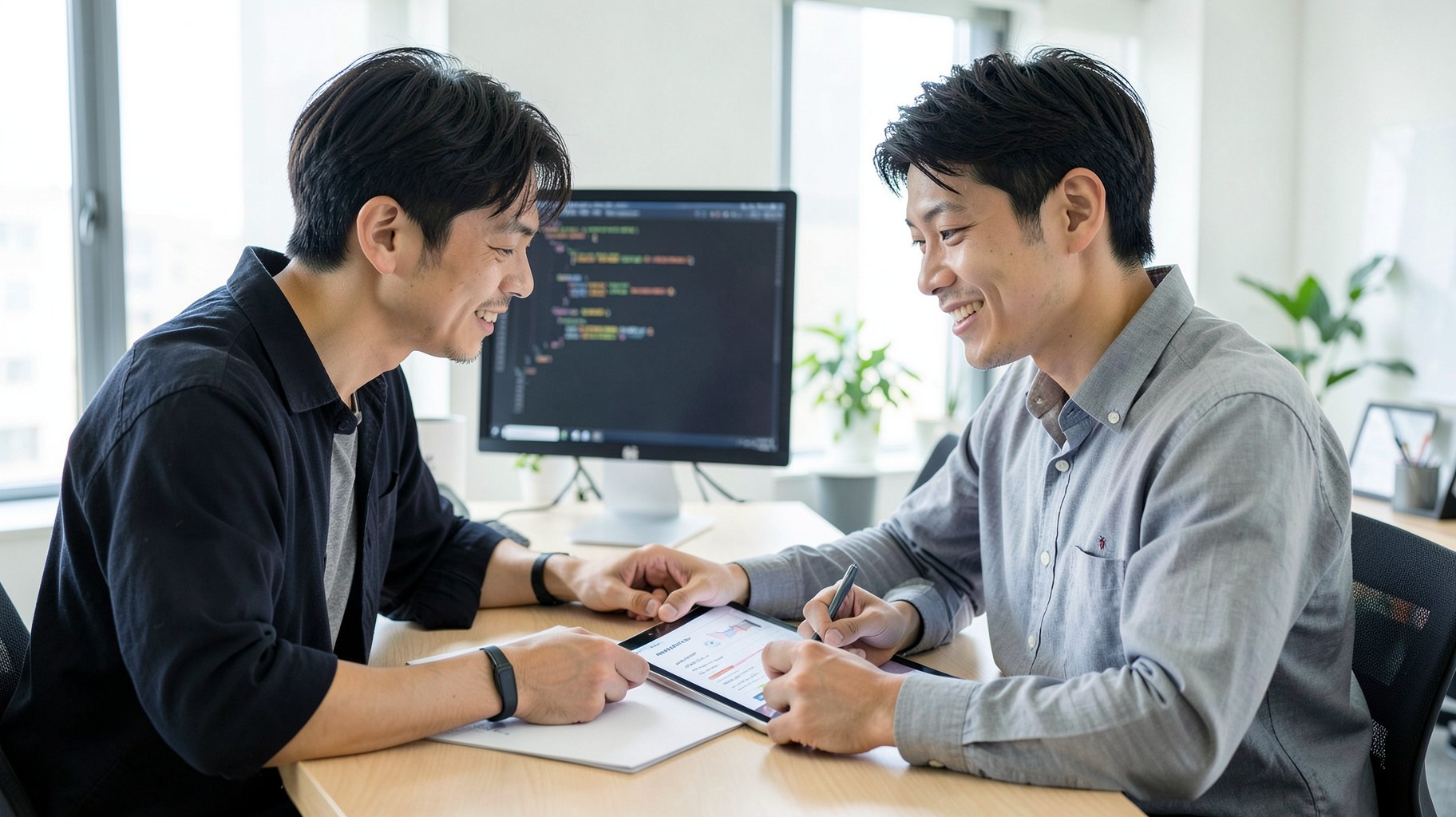 レバテックキャリアの面談をイメージしたITキャリア相談のシーン